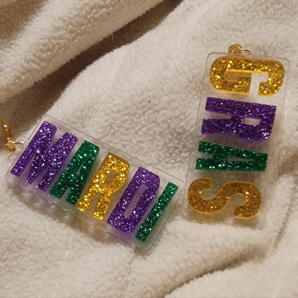 Mardi Gras Earrings